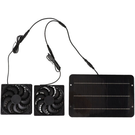 Eosnow – Kit ventilateur solaire étanche 10W 12V – Silicium monocristallin – Pour poulailler, serre, maison d'animaux – Ventilation efficace