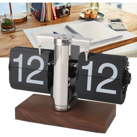 Horloge de Table rétro à bascule à petite échelle, en acier inoxydable