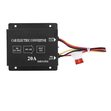 Eosnow Voiture camion 20A 240W DC 24V à 12V convertisseur de puissance réducteur de tension électrique transformateur abaisseur
