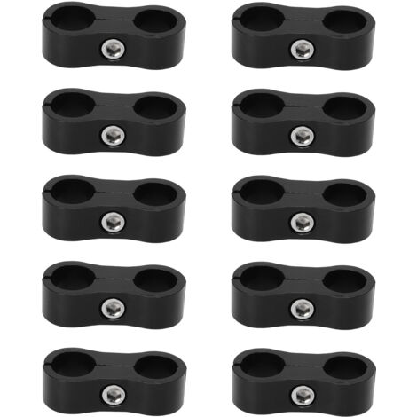 Eosnow Collier de séparation de tuyau 6AN, 10 pièces, en alliage d'aluminium, conduite de carburant pour conduites de frein à huile 3/8, tuyau d'eau (1/5)