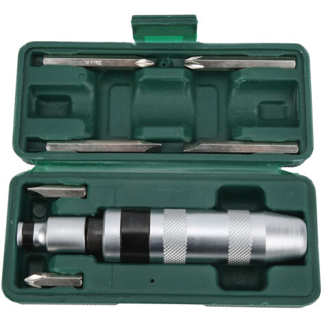 Eosnow Tournevis à percussion professionnel en acier au Chrome Vanadium, jeu de têtes d'embout de remplacement, accessoire (1/7)