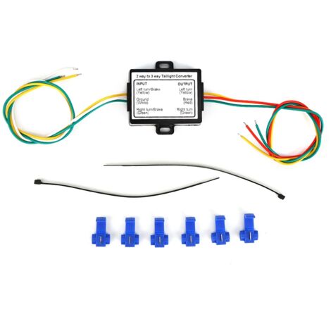 Adaptateur de harnais de système électrique de convertisseur de remorque d'épissure de fil de 2 à 3 fils, Type américain