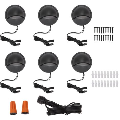 Eosnow 6 pièces basse tension pont lumières IP67 étanche blanc chaud LED étape lampe pour jardin clture escalier 12 à 36 V (1/5)