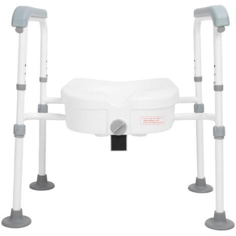 Eosnow Siège de toilette surélevé avec poignées, rehausseurs en acier inoxydable à haute stabilité pour personnes agées et femmes enceintes (1/5)