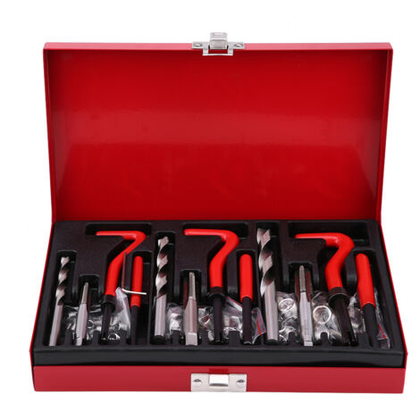 Eosnow Kit d'outils de réparation de filetage M6 M8 M10, jeu d'inserts de perceuse à taraud 88 pièces