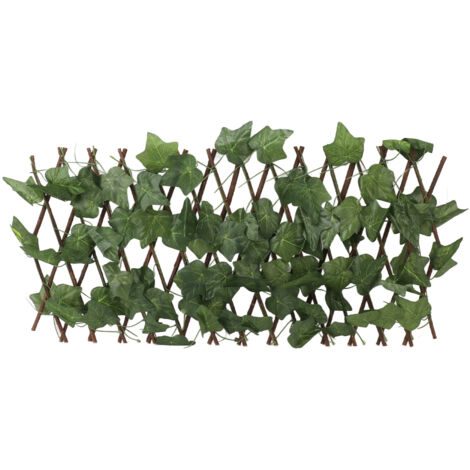 Haies artificielles Simulation de clture Protection solaire extensible Plante de haie topiaire artificielle imperméable pour jardin Feuilles de vigne vierge (1/5)