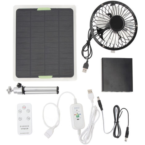 Eosnow Ventilateur à panneau solaire 20 W 2350 tr/min Ventilation 6 pouces alimenté avec télécommande (1/5)