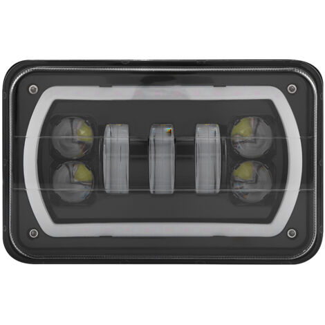 Eosnow Camion 4 " 6" phare LED carré lumière feux de croisement blanc Halo pour Ford Mustang (1/5)