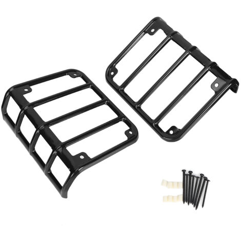 Eosnow Paire de protection de couvercle de feu arrière pour Jeep Wrangler JK 2007 – 2017, noir
