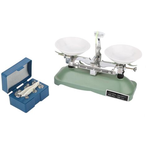 Eosnow Balance à plateau mécanique 200g/0.2g, avec poids, outil d'enseignement en laboratoire de physique chimique