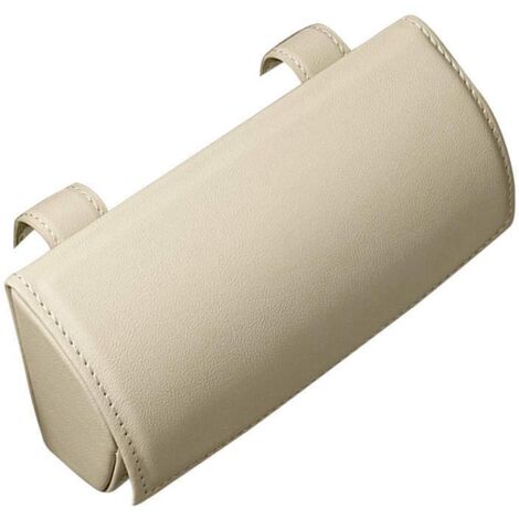 Eosnow Porte-lunettes de soleil pour voiture, pare-soleil, boîte de rangement pour lunettes, accessoires de véhicule, étui à lunettes pour femme et homme, Beige, taille unique