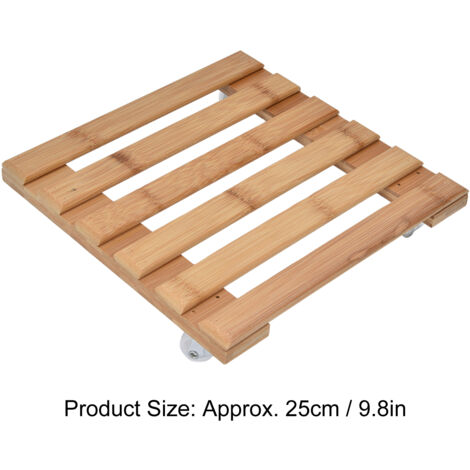 Eosnow Support de base à roulettes pour plantes, carré avec roulette amovible à 360 ° pour pot de fleurs 25x25cm S (1/5)