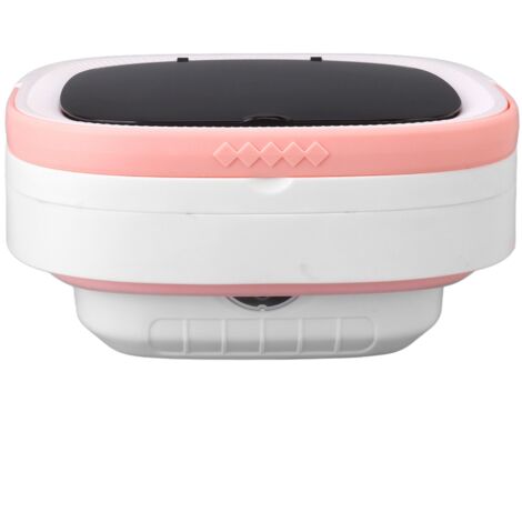 Machine à laver portable,Mini lave-seau Portable de 7,5 l, Machine à laver pliable avec essorage doux et tuyau de Drainage, prise ue rose 100-240V (1/5)