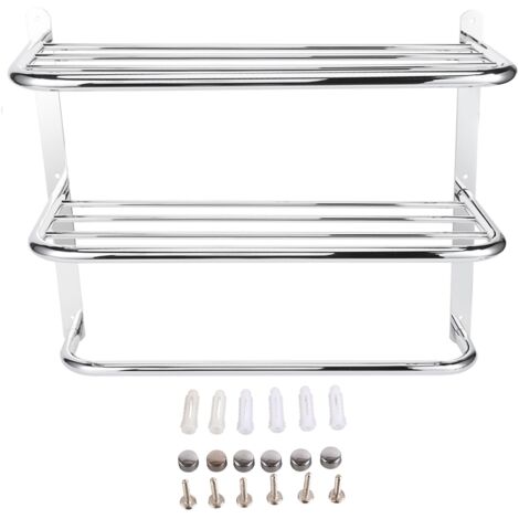 Eosnow tagère de salle de bain tagère murale à 3 niveaux avec porte-serviettes pour toilettes Cuisine Salon (1/5)