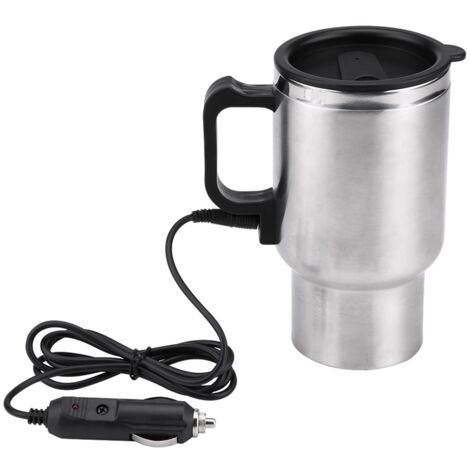 Tasse chauffante de voyage en acier inoxydable Incar électrique 12V 450ml, tasse de café, de thé, de voiture