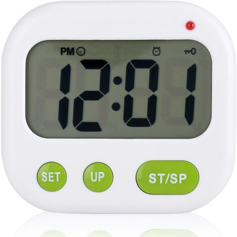 Eosnow Réveil Digital Double Alarme Horloge Numérique Minuterie Electronique LCD Musique Vibration avec Rétro-éclairage Lumière de Nuit (1/5)