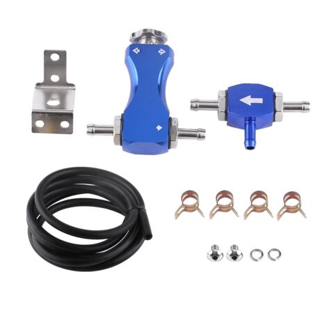 Eosnow Kit de contrôleur Turbo Boost manuel de voiture réglable, vanne de dérivation pour une efficacité moteur élevée, bleu