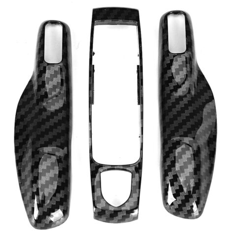 Eosnow 3 pcs/ensemble Fiber De Carbone Style Clé De Voiture Garniture Couverture Fit pour Porsche Cayman/Macan/Boxster