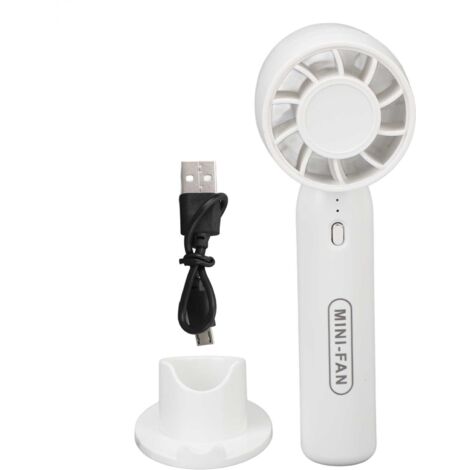 Ventilateur portatif USB Rechargeable 3 vitesses de vent sr Turbo Mini pour voyage en plein air Camping blanc (1/5)