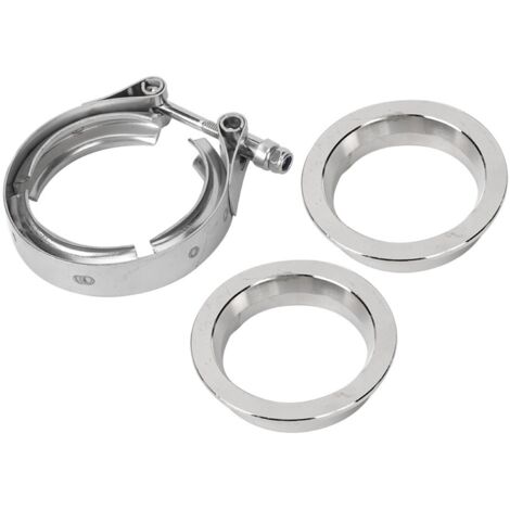 Eosnow Collier de serrage en V en acier inoxydable avec bride pour tuyau d'échappement automatique (2,0 pouces-51 mm)