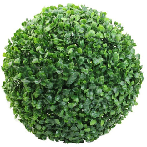Boule de plante en plastique vert, décoration de maison en plein air, fête de mariage, boule d'herbe de plantes (1/5)