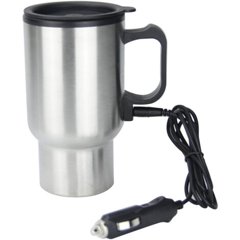 Eosnow Tasse chauffante pour voiture 12V, grande capacité, anti-fuite, allume-cigare en acier, tasse chauffante pour véhicules (1/5)