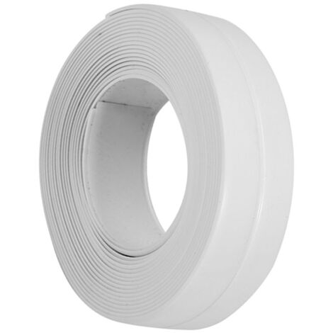 Bande d'étanchéité autocollante pour baignoire et mur, garniture de bord de lavabo d'évier de cuisine (1 blanc 22mm x 3.2m) (1/5)