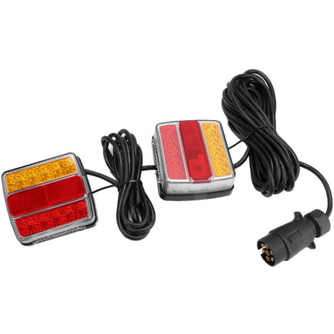 Eosnow Feu arrière LED rouge jaune, clignotant, avertissement de sécurité pour remorque et camion (1/5)