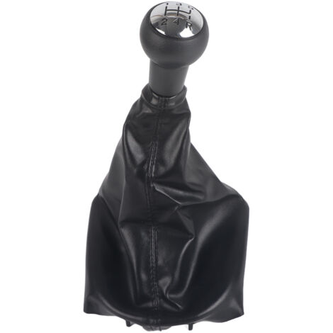 Eosnow Pommeau de levier de vitesse à 5 vitesses, couvercle anti-poussière, guêtre en cuir pour Peugeot 207/307/406 (1/5)