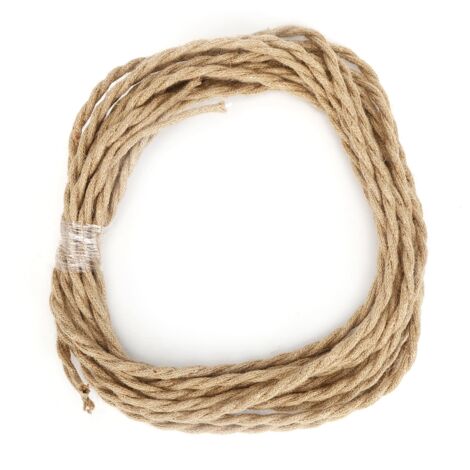 Eosnow Paire torsadée de corde de chanvre Vintage, cble électrique, accessoires de bricolage pour lustre, 2 mètres (1/5)