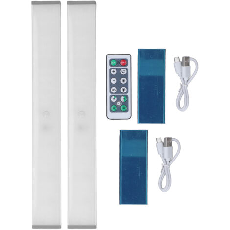 2 Set LED Motion Sensor Cabinet Lumière Rechargeable Luminosité Réglable Timing Motion Sensor Lumière Blanc Froid (1/5)