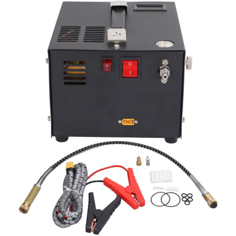 Eosnow – Compresseur d'air PCP portable 4500 psi 30 MPa – Alimentation DC 12V – Refroidissement par air – Gonflage rapide pour paintball - 30mpa (1/5)
