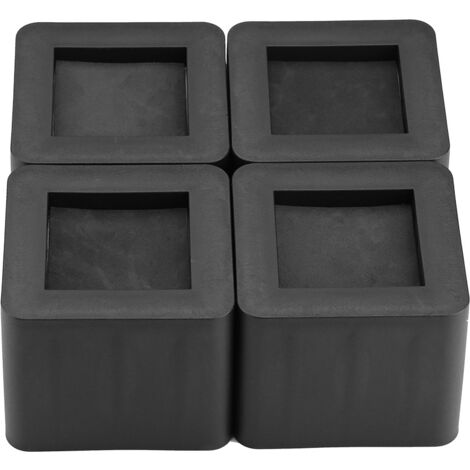 Eosnow 4 pièces ensemble de rehausseurs de jambes de meubles en plastique PP anti-dérapant pour Table bureau lit canapé couleur noire (1/5)