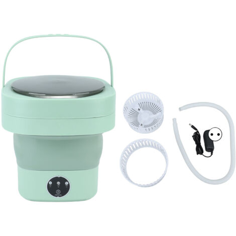 Machine à laver portable,Machine à Laver Pliante Entièrement Automatique Petit Sous-Vêtements Laveuse Pliable pour Dortoir EU Plug 100-240V Vert