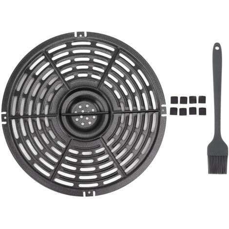 Eosnow Plateau de remplacement pour friteuse avec manchon de brosse en Silicone, plaque ronde antiadhésive pour cuisine et Restaurant 22cm/8,7 pouces (1/5)