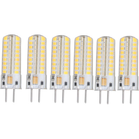 Eosnow 6Pcs GY6.35 Ampoule LED 7W AC DC12V 700lm 72 LEDs 360 Degrés LED Ampoule de Mas pour Lampes Suspendues Plafonniers Lumière Chaude (2700K-3000K)