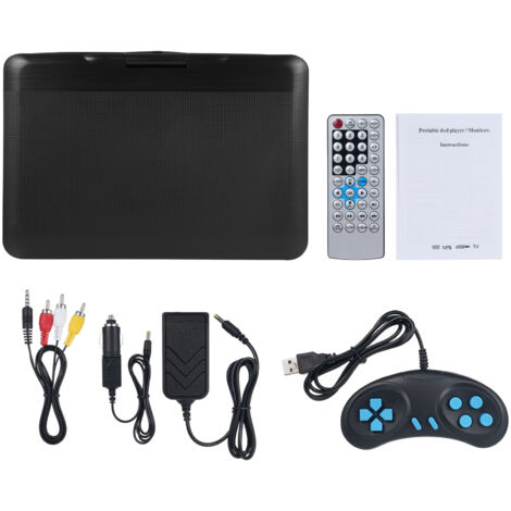 Eosnow Player DVD portable 9,8 pouces 270 ° Écran HD rotatif avec fonction de jeu et batterie rechargeable pour la voiture à domicile (1/5)