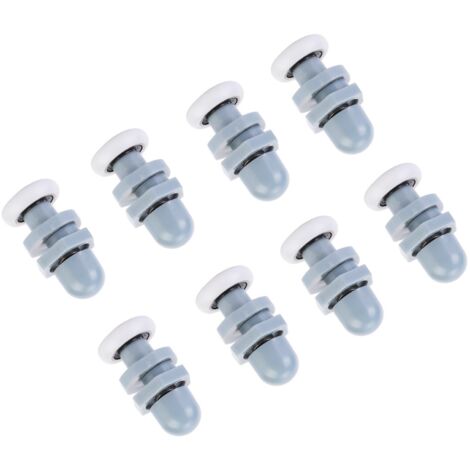 Eosnow 8 pièces en plastique Durable coulissant rouleau piste porte roue salle de bain porte en verre (1/5)