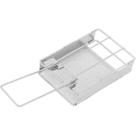 Eosnow Grille-pain pliant en acier inoxydable, Mini Portable polyvalent pour pain, saucisses, pique-nique, camping en plein air (1/5)