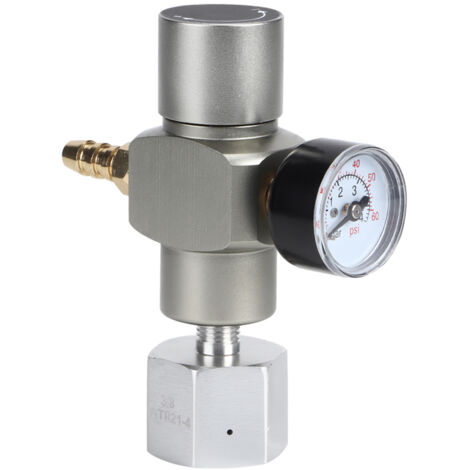 Mini régulateur de gaz CO2 2 en 1, manomètre de soude avec adaptateur 3/8 pouces à TR21.4 (1/5)