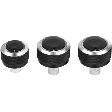 Eosnow Bouton de commutation du panneau de commande de climatisation de voiture en aluminium, 3 pièces, pour GOLF 5 MK5 2005 – 2009