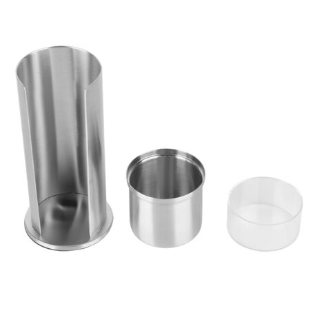Eosnow Bote de rangement de maquillage en acier inoxydable, bote de rangement pour cotons-tiges, étuis pour cosmétiques (1/5)