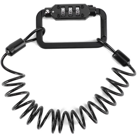 Antivol Câble à Code – 4 Chiffres, 1.4m, Pour Casque Moto Ou Vélo, Neuf