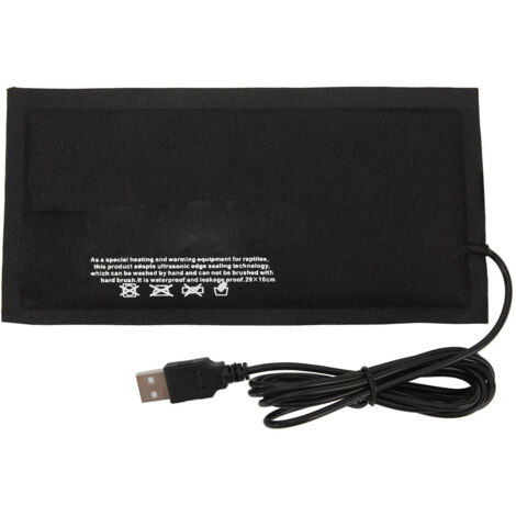 Eosnow Coussin chauffant USB pour Reptile, température constante sans interrupteur, tapis chauffant réglable pour tortues et petits animaux, 20x10cm