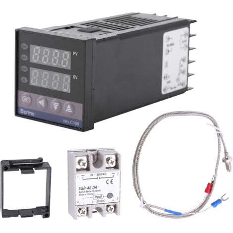 Eosnow 0 ℃ 1300 ℃ Alarme REX-C100 Kits de contrôleur de température PID LED numérique AC110V-240V (1/5)