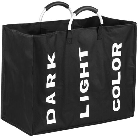 Sac à vêtements sales en tissu Oxford 600D double couche, tissu enduit PE, tube rond de 13 mm, poignée en alliage d'aluminium, poignée demi-anneau, poignée EVA noire (1/5)
