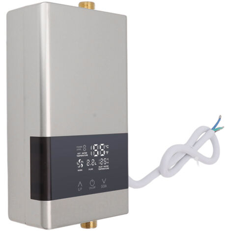 Eosnow Chauffe-eau instantané 220V 6000w, chauffe-eau électrique instantané d'intérieur de cuisine à domicile, télécommandes, sans batterie,argent (1/5)