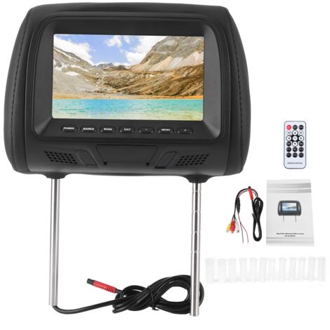 Eosnow Moniteur de lecteur multimédia MP5 pour siège de voiture, appui-tête, écran LCD 7 pouces, Support amplificateur USB (1/5)