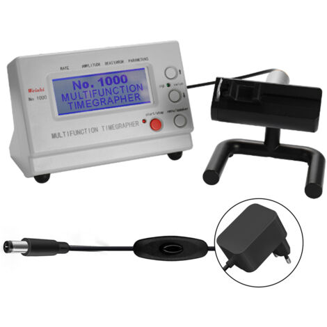 Decdeal – Chronomètre professionnel WeiShi No.1000 – Testeur de montre mécanique – Affichage LCD – Écart de fréquence ±999 s/jour – Amplitude 100° à 360°