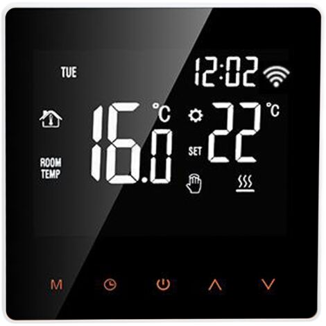 Eosnow ME81H Smart WiFi LCD Thermostat Water Floor chauffage Mur Choiler électrique pour Tuya AC230Vwhite Fond Orange Bouton 3A